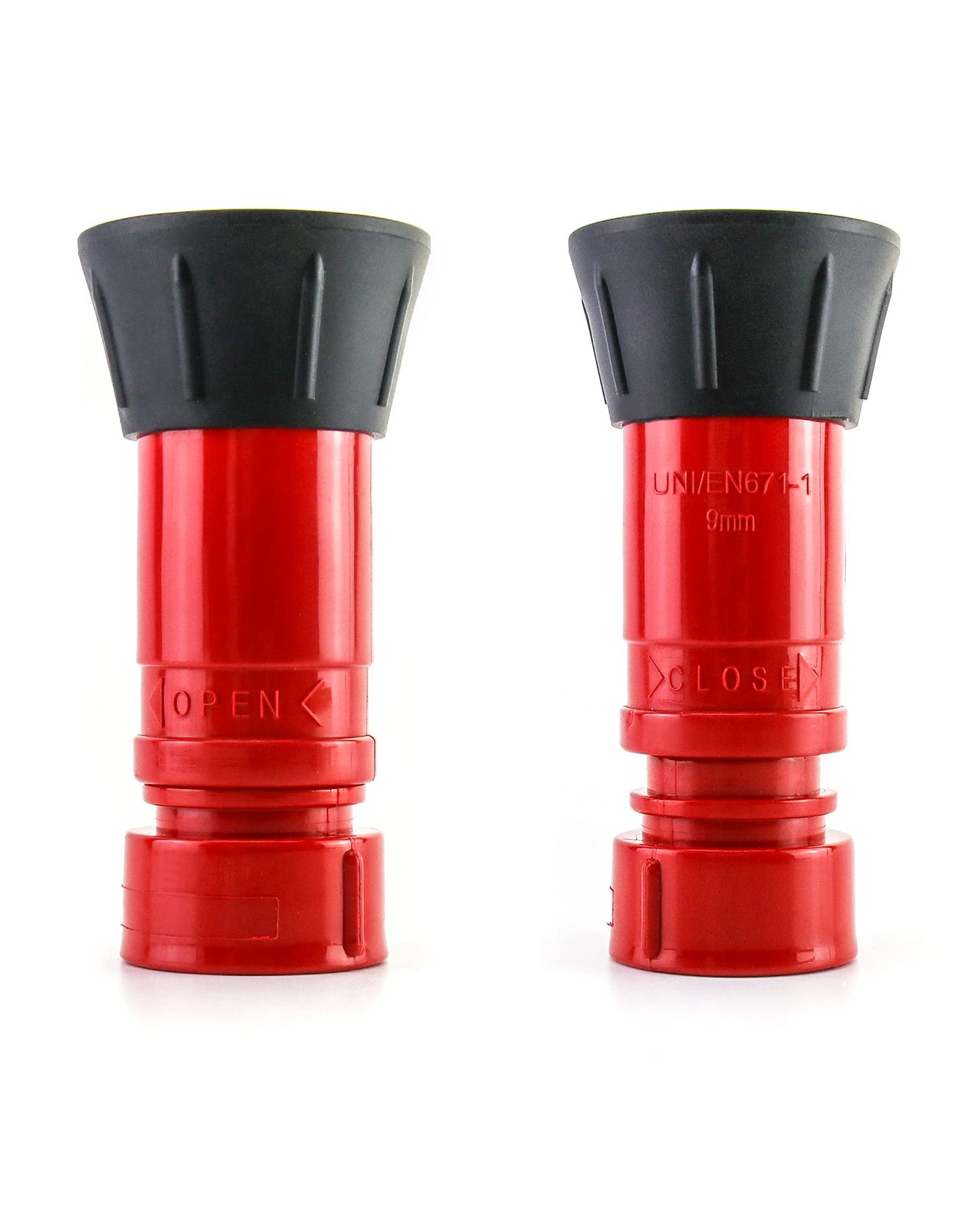 QWORK Fire Hose Nozzle, 1" Heavy Duty NPSH/NPT Thermoplastic Constant Flow Fog Nozzle, Fire Equipment