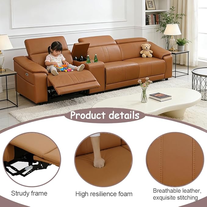Power Recliner Sofa Set, Reclining Sectional Sofa Couch