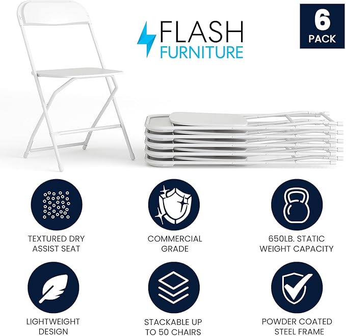 Flash Furniture Hercules Series Plastic Folding Chairs
