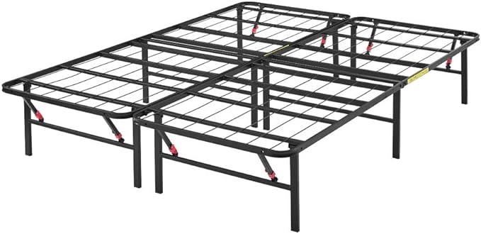 Amazon Basics Bed Frame with Storage, Foldable Metal Platform, Sturdy Steel