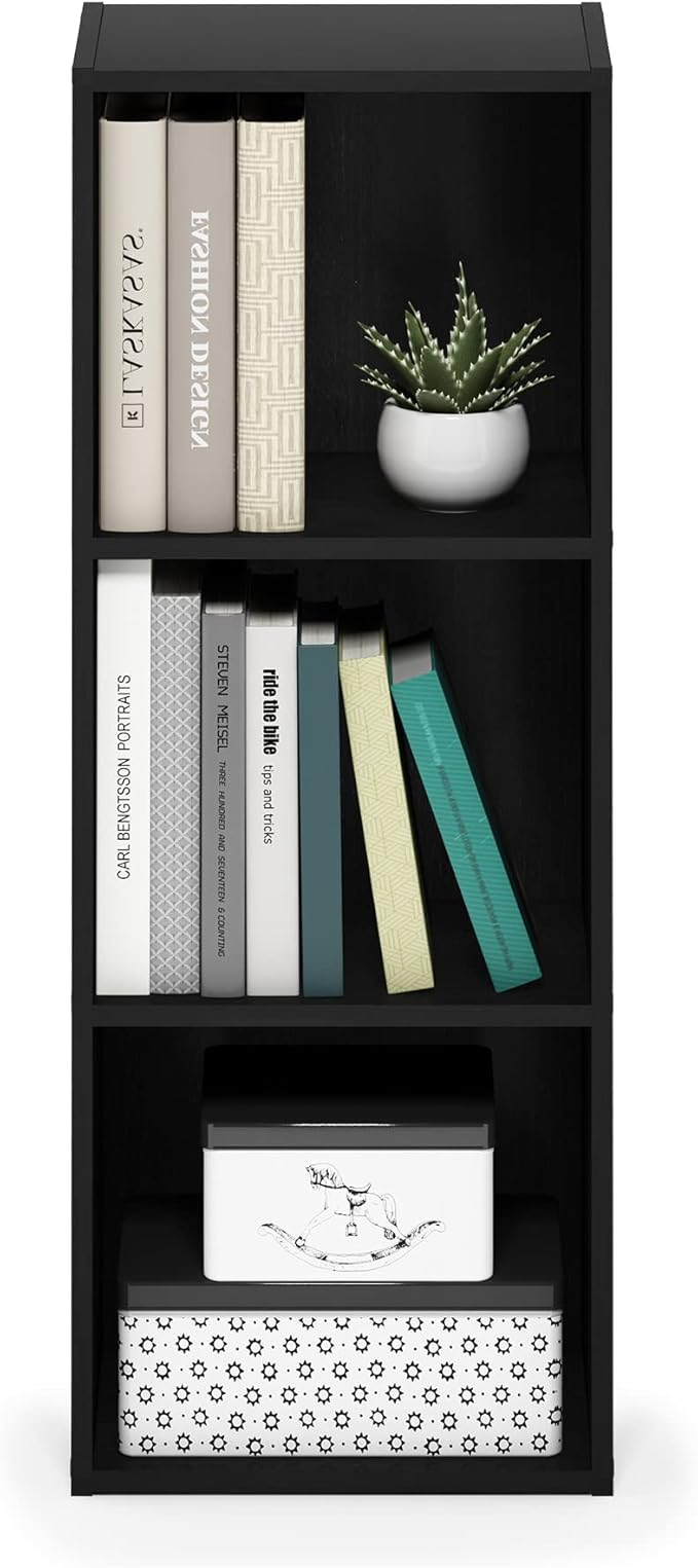 Furinno Pasir 3-Tier No Tool Assembly Open Shelf Bookcase