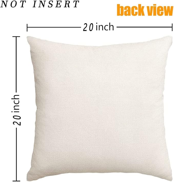 RABUSOFA Outdoor Pillow Covers 20x20 Inch, Outdoor Bird Lumbar Throw Pillow
