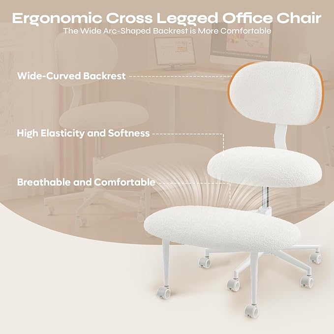 Pinmoco Ergonomic Cross Legged Office Chair