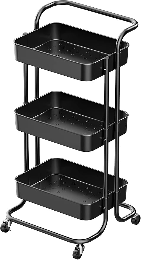 Sooyee 3 Tier Utility Cart, Rolling Cart