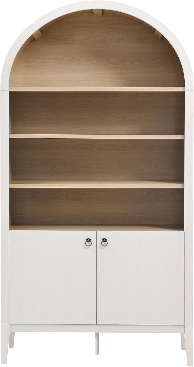 Modway Nolan Tall Arched Storage Display Cabinet in Ivory
