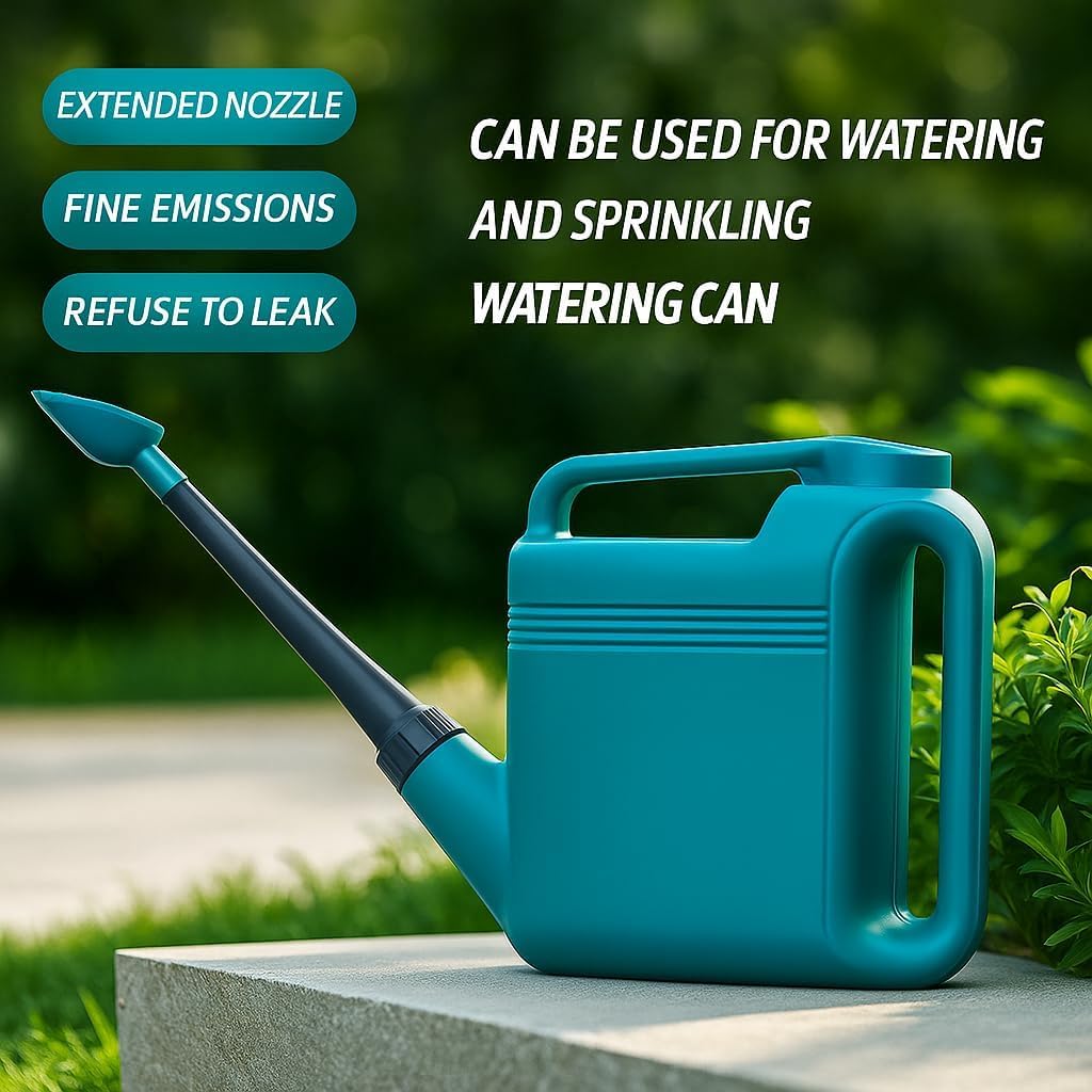 12-Pack 2 Gallon Watering Can, Garden Watering Can Outdoor, Large Plant Watering Can with Long Spout, Non-Slip Handle, Leak-Proof Plastic Watering Can