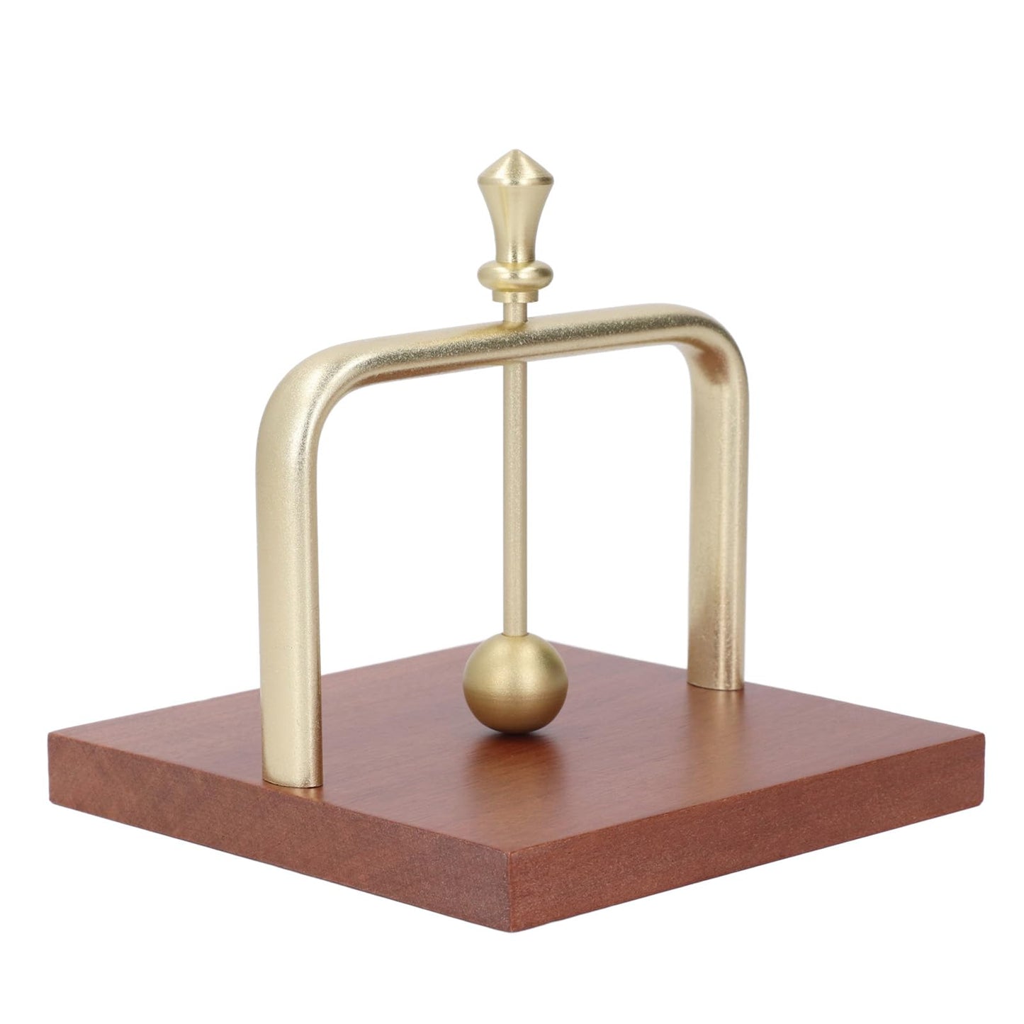 Wood Napkin Holder for Table, Square Tabletop Napkin Dispenser with Metal Lifting Ball, Desktop Tissue Holder for Home, Kitchen, Office, Restaurant, Hotel, Bar (Gold)