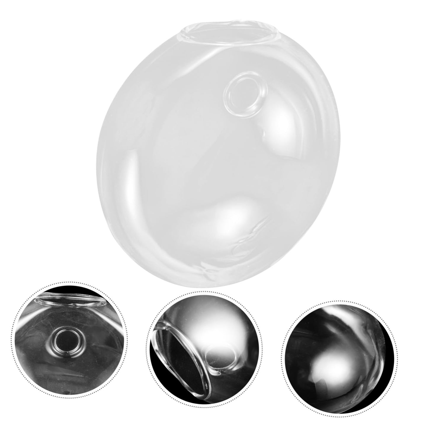 Zerodeko Transparent Glass Wall Hanging Planter Vase for Hydroponic Plants Space Saving Glass Terrarium Container for Indoor Home Decor Easy to Clean and Maintain Suitable for Small
