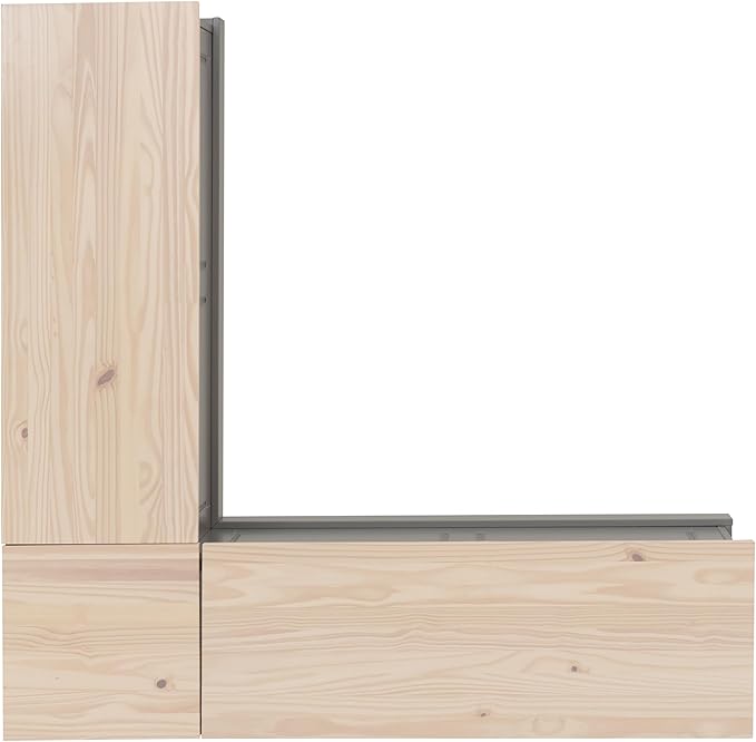Linon Harris Grey and Maple Solid Pine Backless Nook