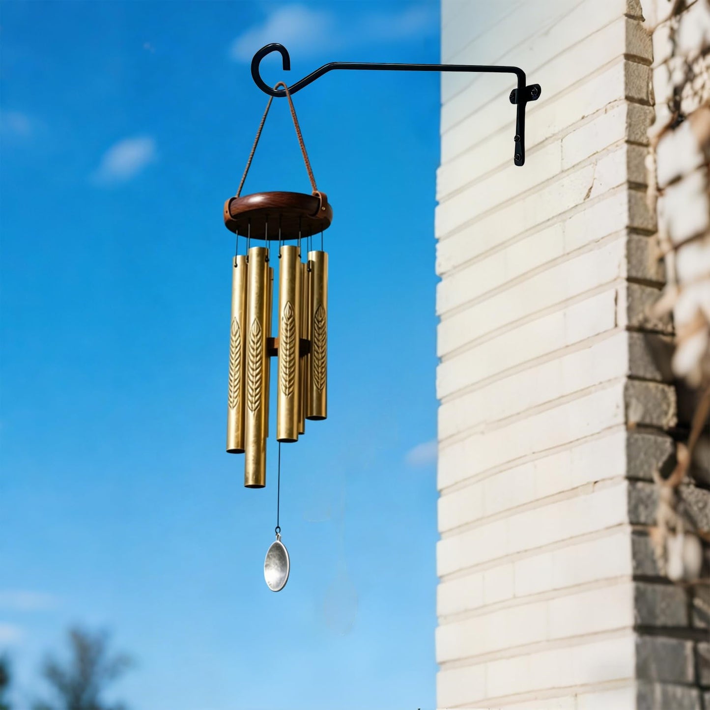 Uiyicil 2 Pack Heavy Duty Metal Plant Hanger Wall Hooks – Indoor and Outdoor, Holds Up to 40 lb, for Hanging Plants, Lanterns, Bird Feeders – 9.4IN Black