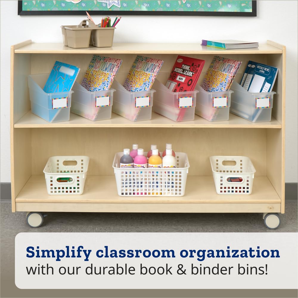 Really Good Stuff Durable Book & Binder Holders - 6 Pack - Clear