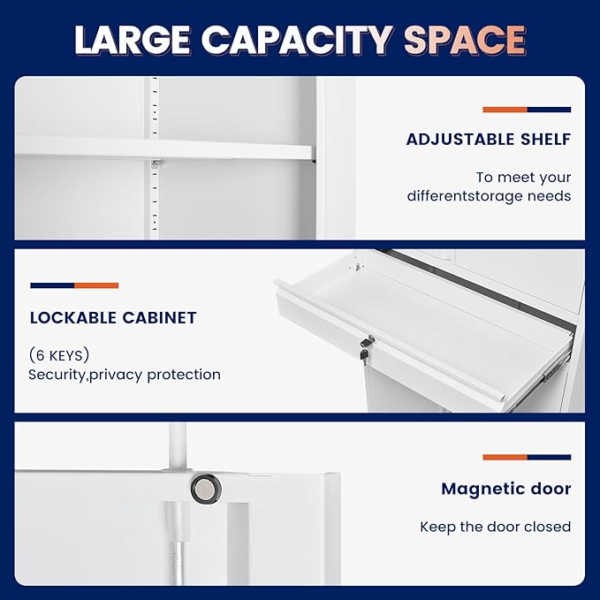 Yizosh Metal Garage Storage Cabinet