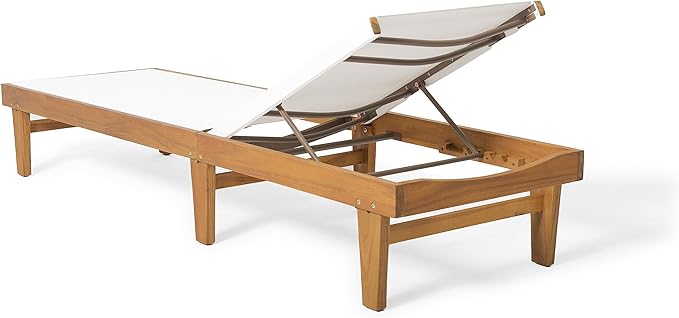 Christopher Knight Home Dina Set of 2 Chaise Lounge Chair Outdoor, Acacia Wood