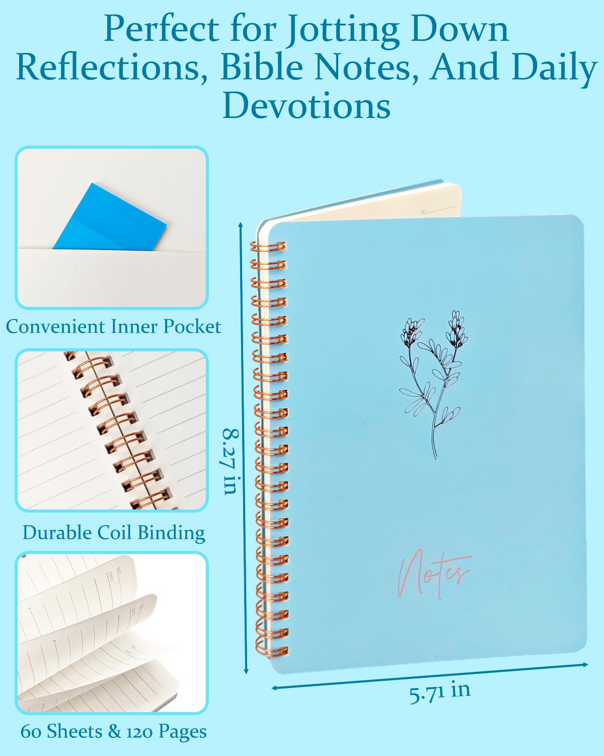 Piemow Bible Study Supplies - Bible Journaling Kit with Tabs, Highlighter, Notebook, Pen Case, Sticky Notes and More, Scripture Study Accessories for Women, Students, Beginner Christian Gifts