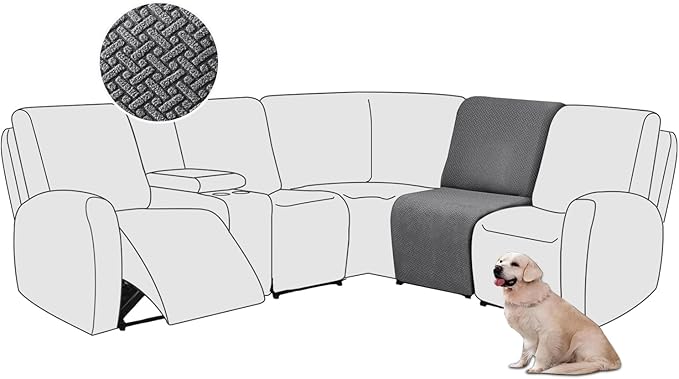 ALIECOM 100% Waterproof Recliner Sectional Couch Covers L Shape Stretch Corner