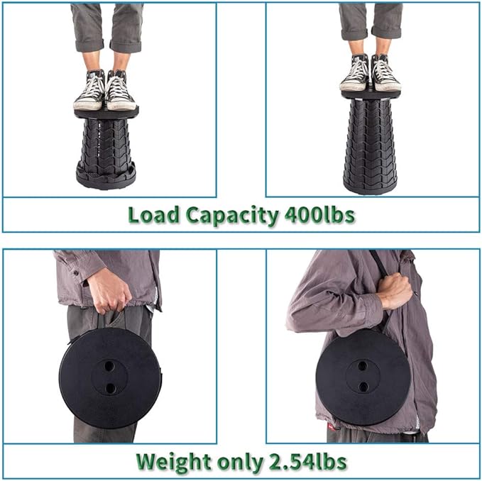 Boreeman Upgraded Folding Stool Lightweight Yet More Sturdy