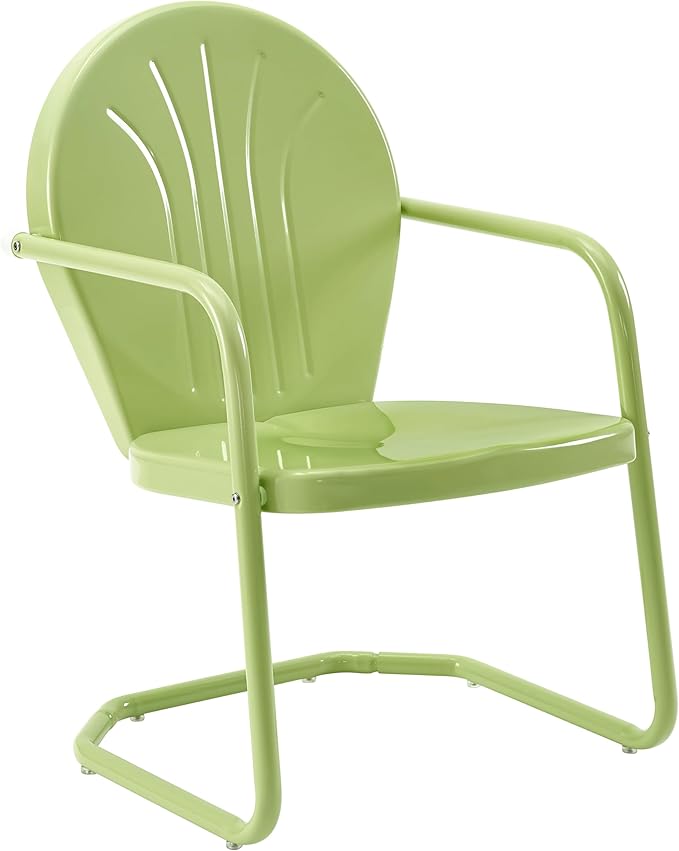 Crosley Furniture Griffith Outdoor Chair, Retro Metal Patio Chairs