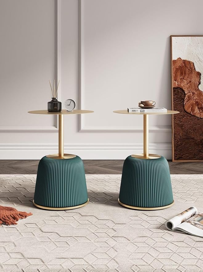 Manhattan Comfort Anderson Modern 15.75" Round End Tables 1.0
