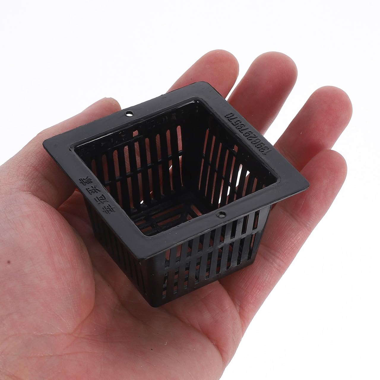 Yardwe 10Pcs Square Planting Baskets 2.24X2.24X1.45In Plastic Aquatic Plant Basket Mesh Pots for Aquarium Hydroponics and Aquaponics Gardening