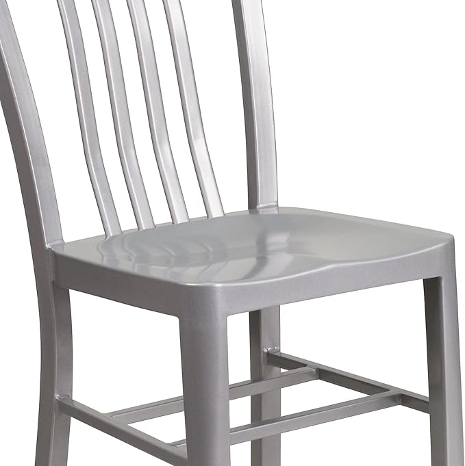 Flash Furniture Gael Indoor/Outdoor Modern Metal Dining Chairs,