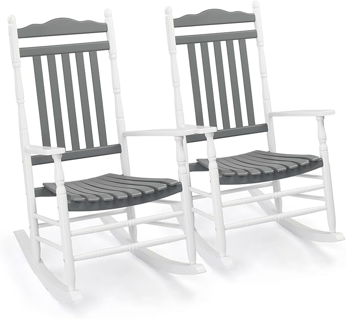 VINGLI Wooden Rocking Chair Outdoor, Patio Rockers