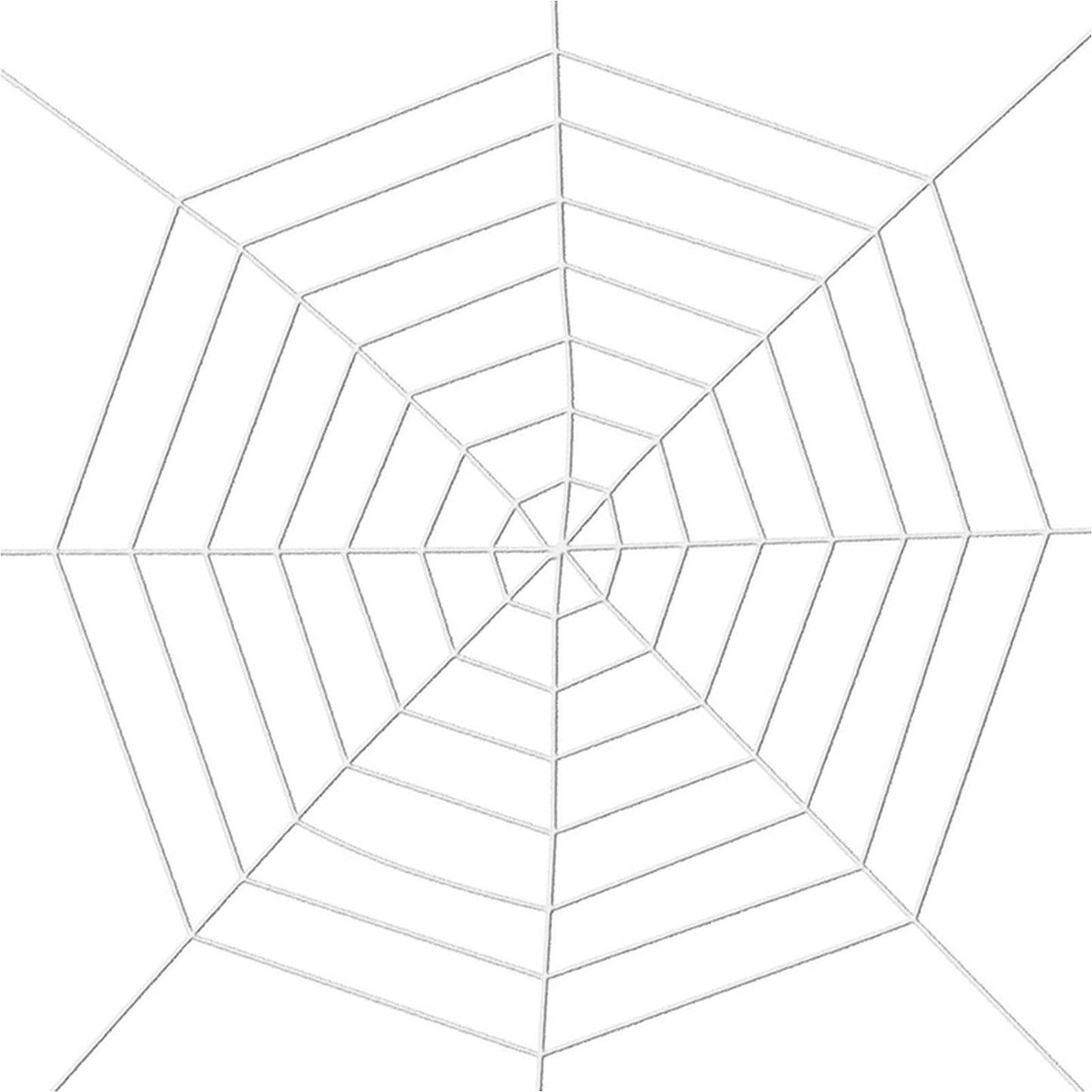 Vavious Spider Web Decoration 4.9ft Stretch Spiderweb Halloween Decorations Giant Round Spider Webs with Realistic String Rope Scary Haunted House Outdoor Wall & Yard Decor White 4pcs