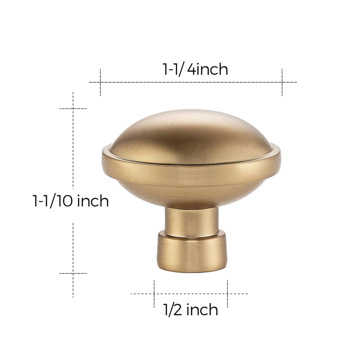 Ravinte 2 Pack 1-1/4 Inch Diameter Kitchen Cabinet Knobs Champagne Bronze Dresser Knobs Round Solid Cabinet Drawer Pulls for Kitchen Cupboard Hardware