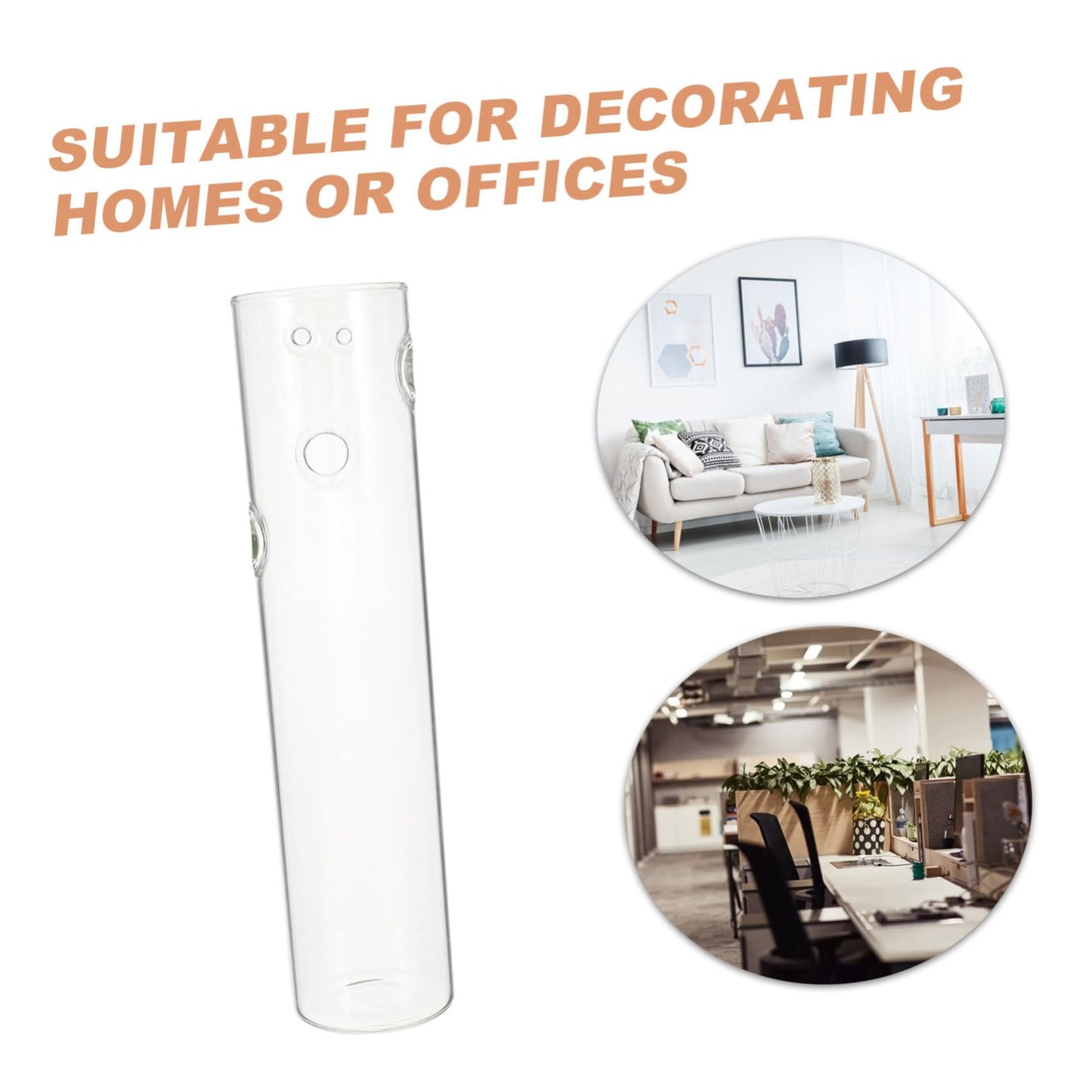 Toyvian Transparent Wall Hanging Planter Hydroponic Vase for Indoor Flowers Decorative Glass Terrarium for Home Decor Space-Saving Design Quality Craftsmanship