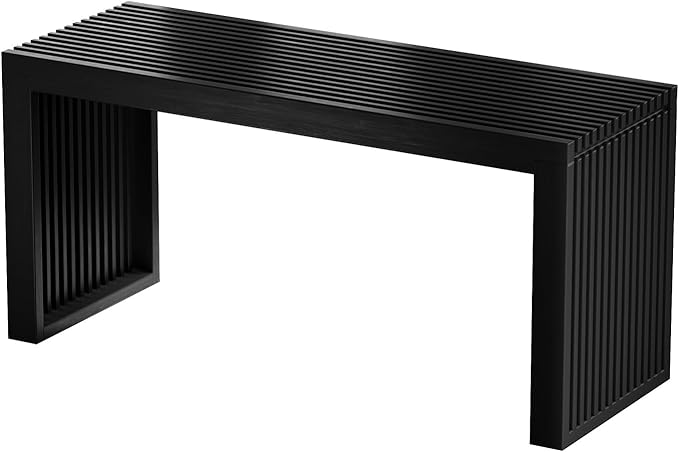 Bamboo Dining Bench, 35 inch Farmhouse Decor Indoor Kitchen Table Bench