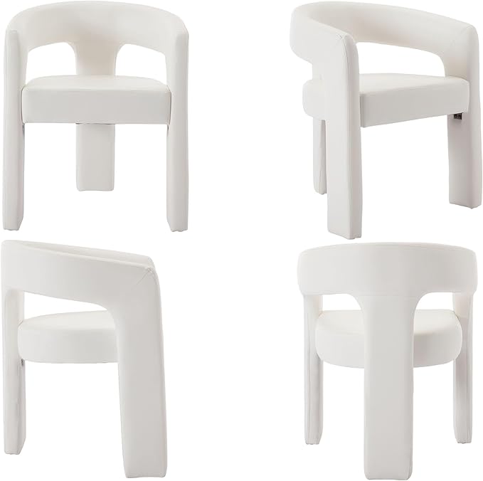 VESCASA Faux Leather Barrel Dining Chair