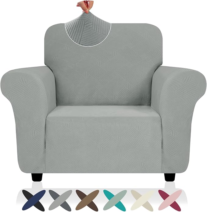 ZNSAYOTX Chair Cover with Arms, New Striped Sofa Chair Covers