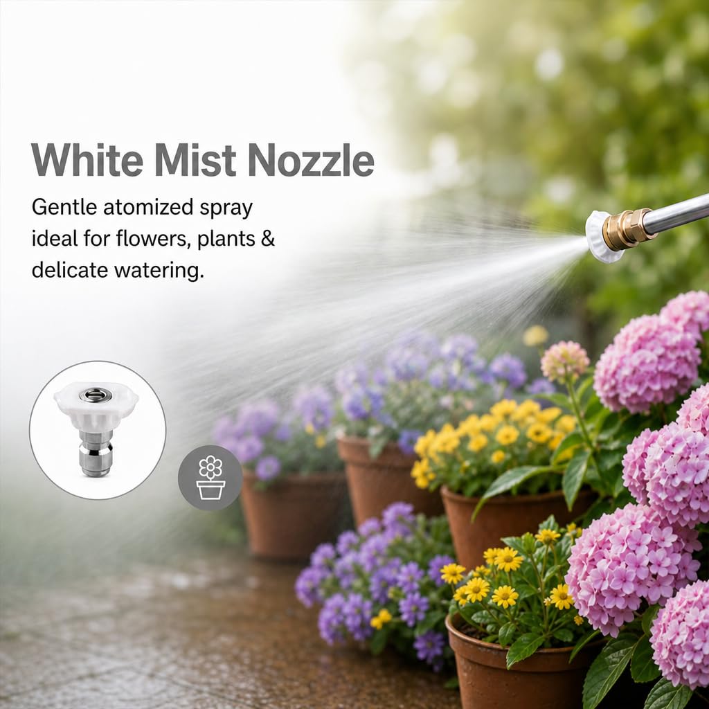 jet nozzle power washer wand for garden hose with 3 high pressure water hose nozzle and Quick Connectors For Patio Car Window Washing