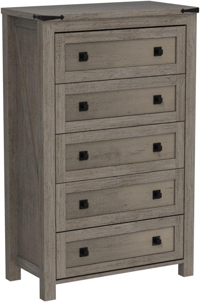 T4TREAM Farmhouse 5 Drawers Dresser Chests