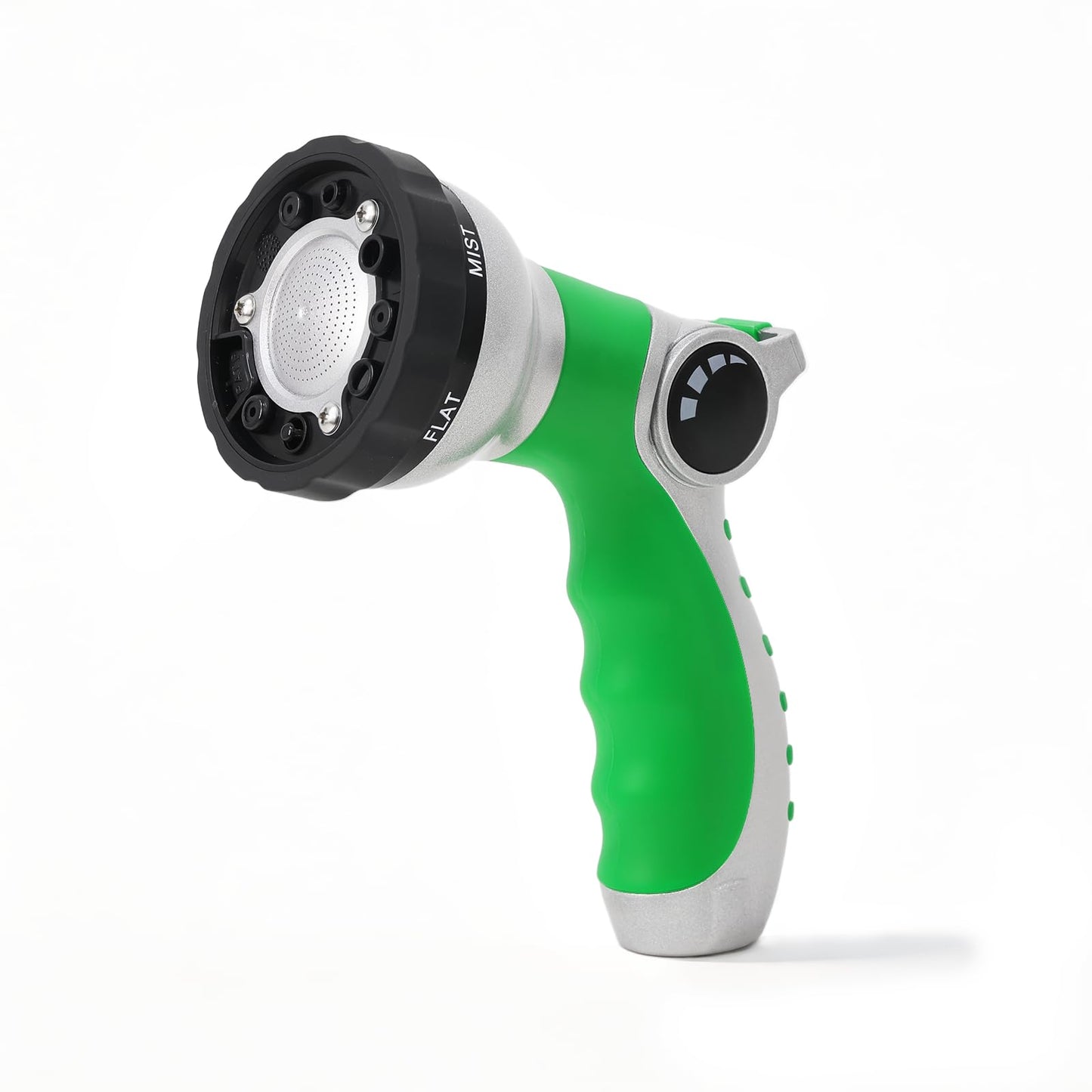 RESTMO Water Hose Nozzle with Removable Spray Disc, Heavy Duty Garden Hose Nozzle with 6 Spray Patterns, High Pressure Hand Sprayer for Watering Plants, Washing Cars & Pets, Thumb Control