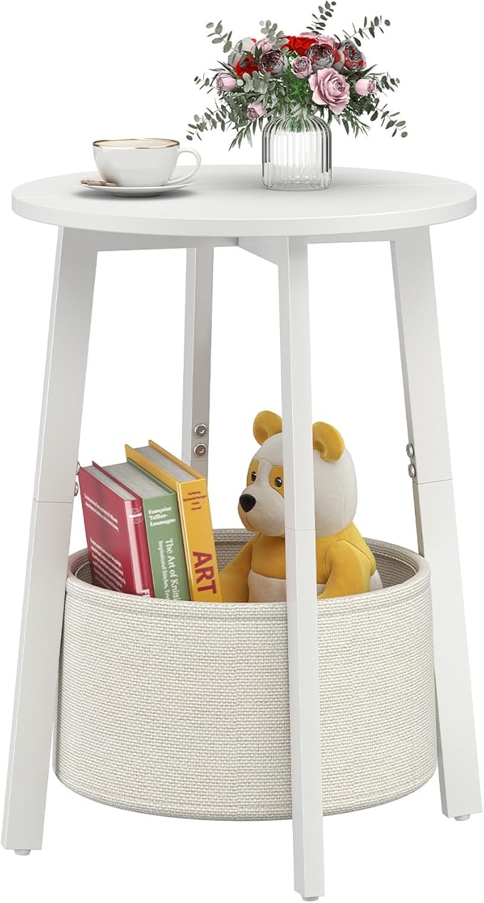 sthmec Small Round Side End Table