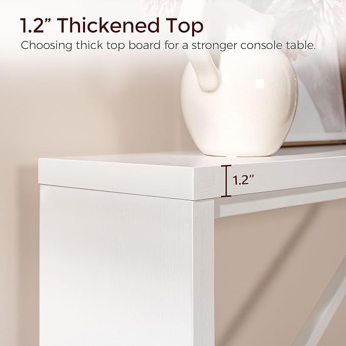 MAHANCRIS Console Table, 62.2" Long Sofa Table Behind Couch, Narrow Entryway