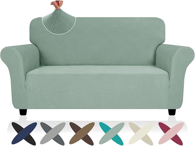 ZNSAYOTX Super Stretch Loveseat Covers, New Striped Love Seat Slipcover