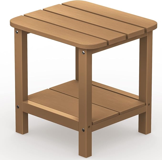 SERWALL Double Adirondack Side Table Rectangular End Table