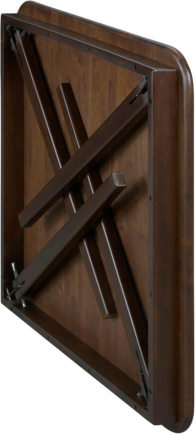 MECO Stakmore Classic Straight Edge Wood Folding Table, No Assembly Required