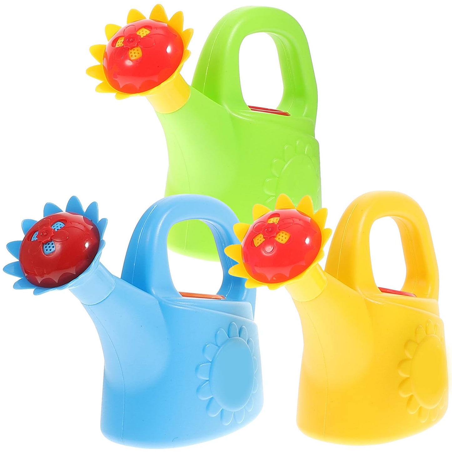 TOYANDONA 3pcs Toy Watering Can for Kids - Plastic Watering Cans Garden Flower Water Pot for Spring Summer Outdoor Bath Beach Sand Toys (Random Color)