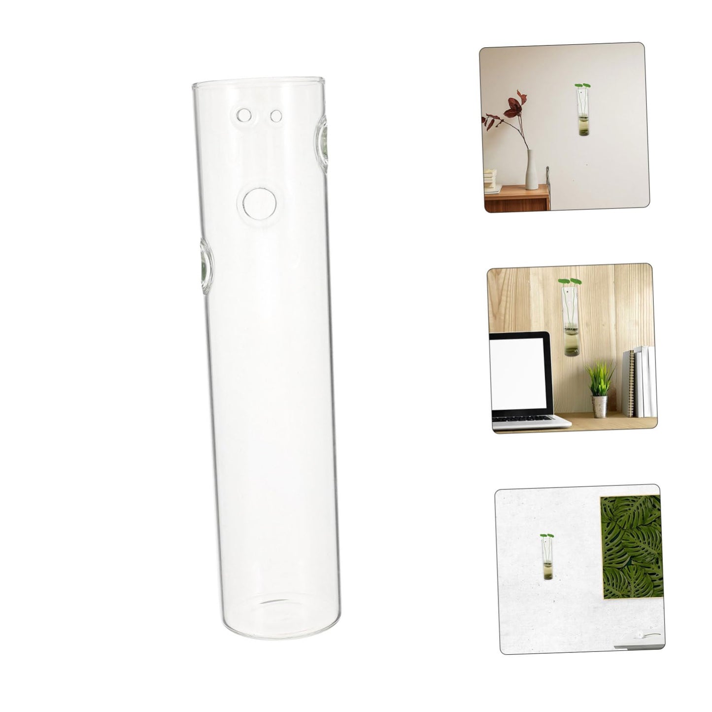 Toyvian Transparent Wall Hanging Planter Hydroponic Vase for Indoor Flowers Decorative Glass Terrarium for Home Decor Space-Saving Design Quality Craftsmanship