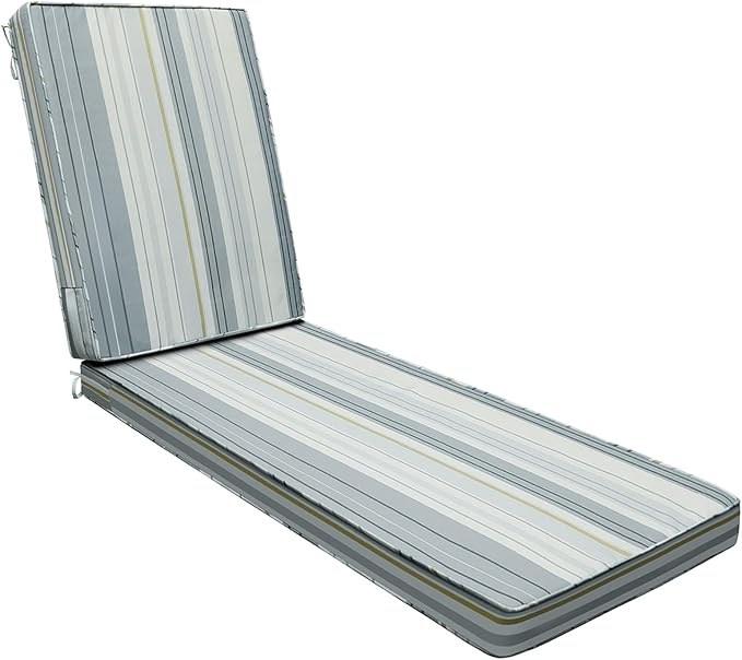 AAAAAcessories Outdoor Chaise Lounge Cushions, Fade-Resistant, Waterproof Patio