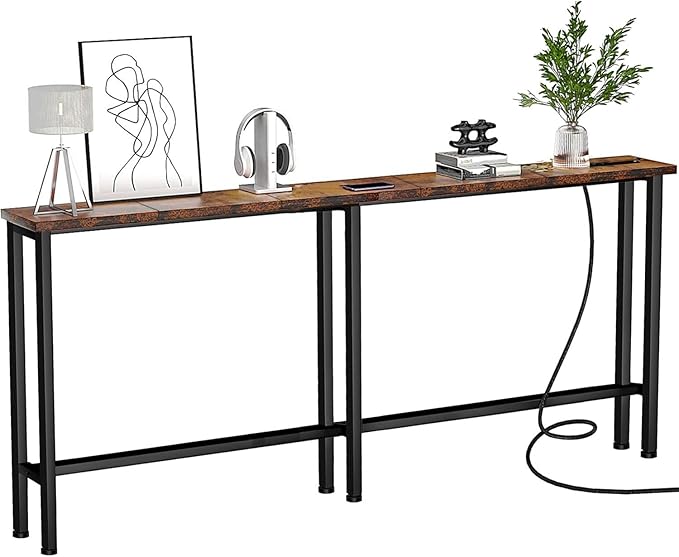 Keelian 63" Sofa Table Narrow Long