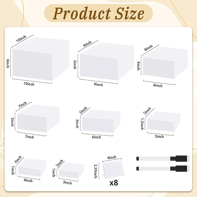 8Pcs Buffet Risers, Large Food Risers