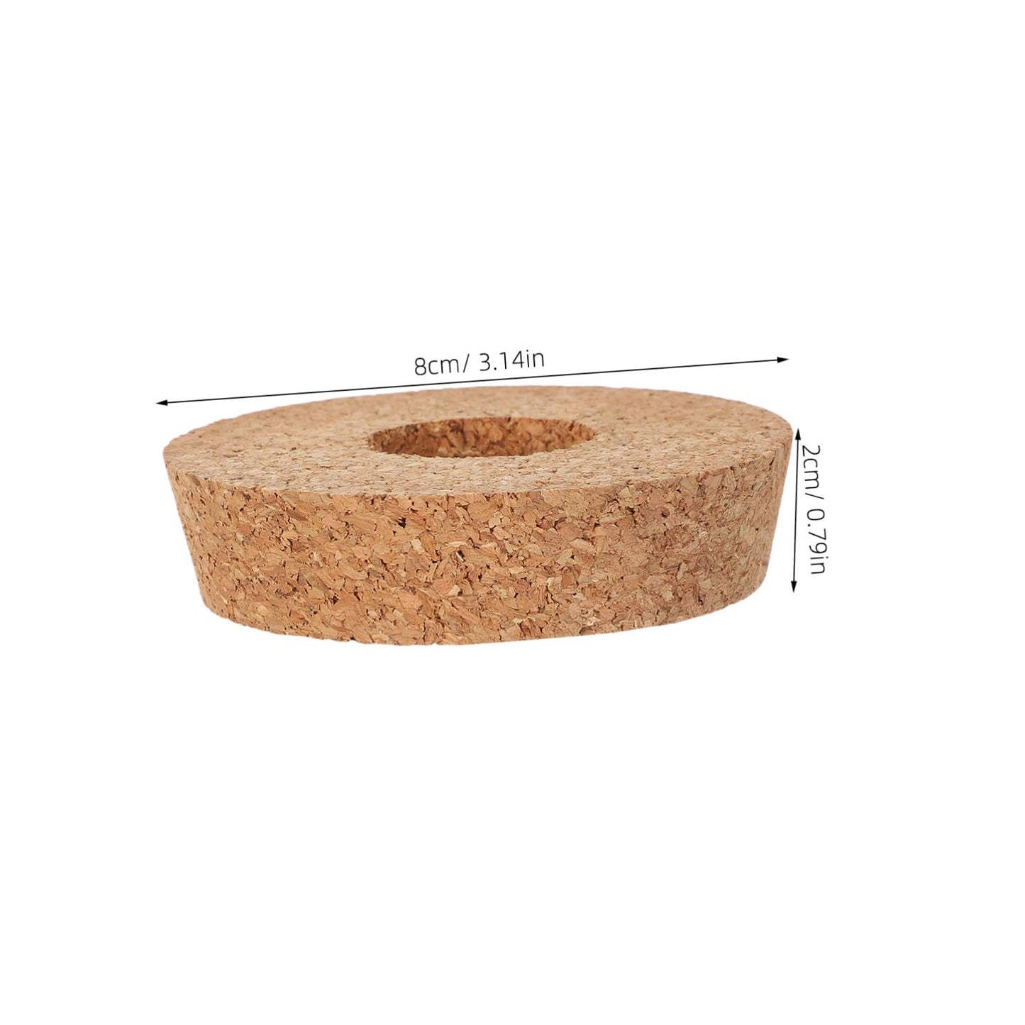 YARNOW 6pcs Decorative Glass Bottles Ventilated Cork Stopper for Hydroponic Plants Terrarium and Crafts Unique Center Hole Design