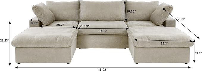 Cloud Couch 120" Sectional Couches