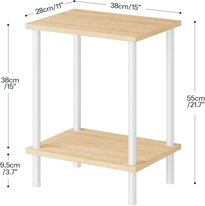 HOOBRO End Tables Set of 2, Small Side Table, Nightstand