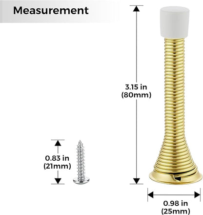 Ravinte Door Stoppers, 18 Pack Gold Spring Door Stops with Rubber Bumper, Door Stoppers for Bottom of Door