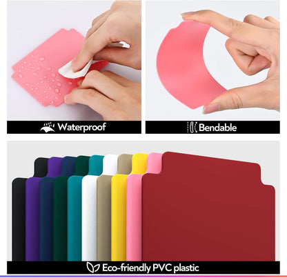 ZLCA Trading Card Dividers, Playing Card Page Dividers with Tabs, Plastic Card Separator for Storage Box Folder Record Baseball Games Sports Card 2.75 x 3.76 Inch (100, Corlorful)