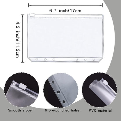 Money Saving Binder, Savings Challenges Book with for Cash Envelopes, 12pcs Zipper Envelopes A6 Budget Binder, Budget Planner for Managing Budgets and Saving Money -(Gray-7.4IN)